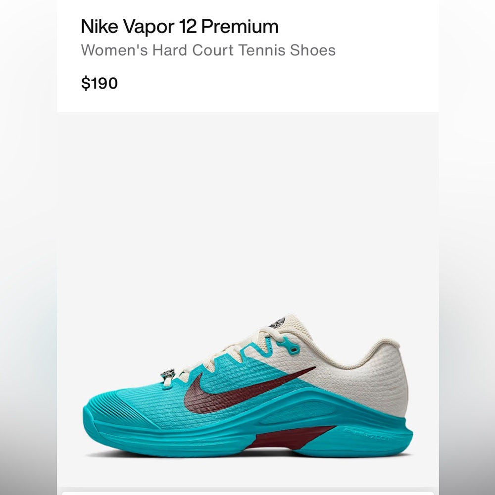 Women Nike Zoom Vapor 12 Tennis Running Court Shoe